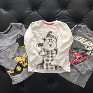 Carter’s Boys’ 4T Long Sleeve Shirts-Lot of 3